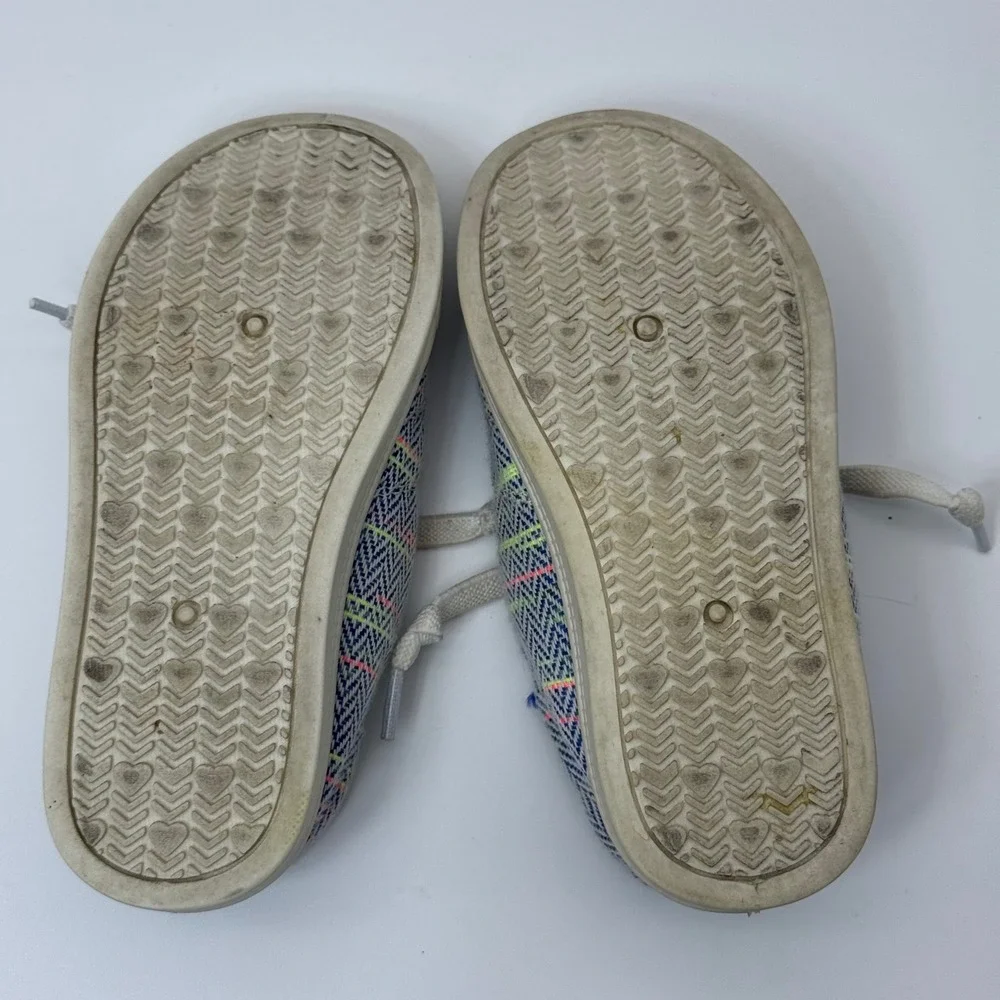 Lil‎ Lollies Girls Size 8M Blue Multi Chevron Textile Comfort Fit Sneakers